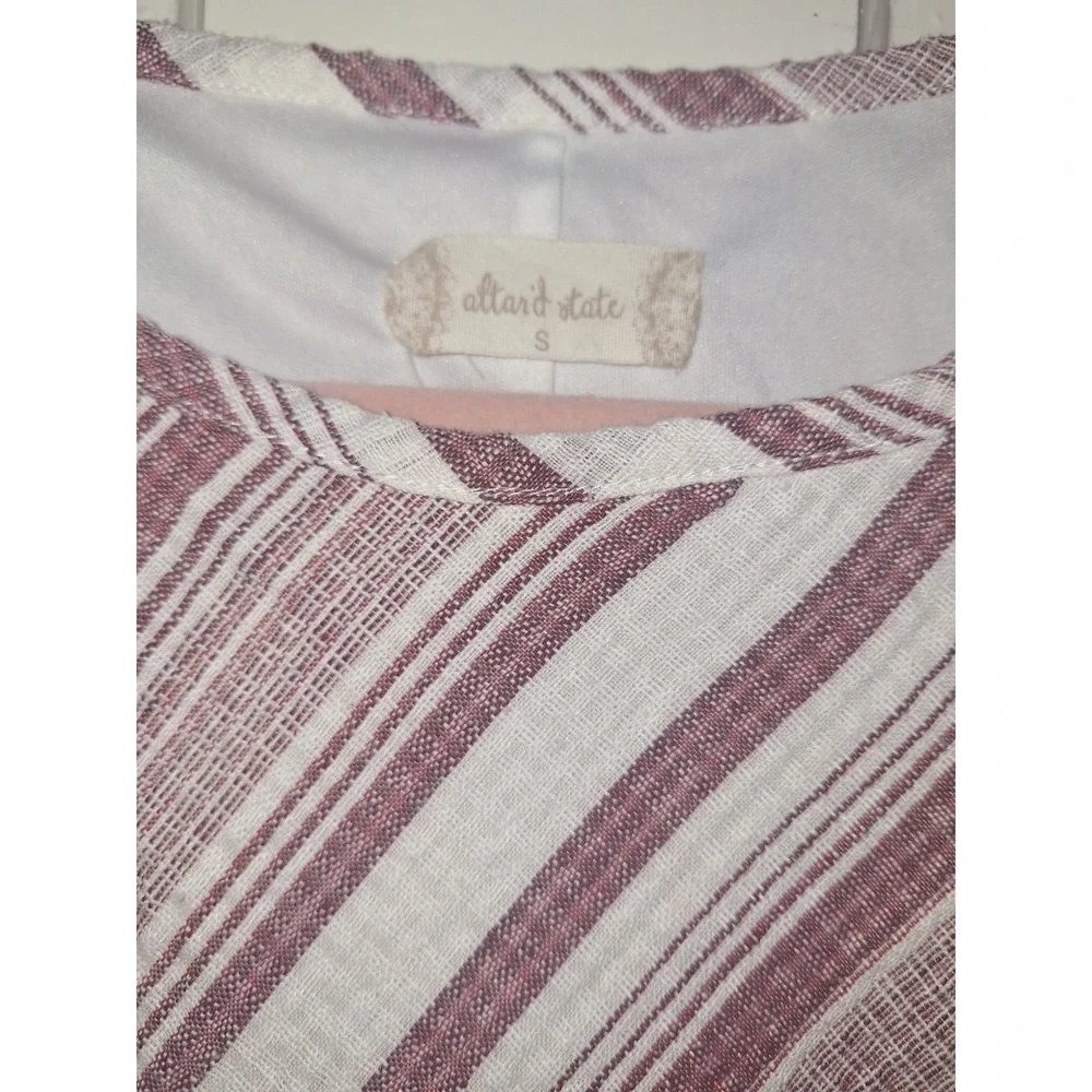 Altar'd State Red and White Dress Size Small Knee Length Feminine Cottagecore‎